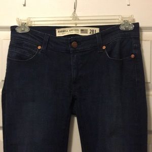 Barbell Apparel jeans. Size 28 W x 35” Long.
